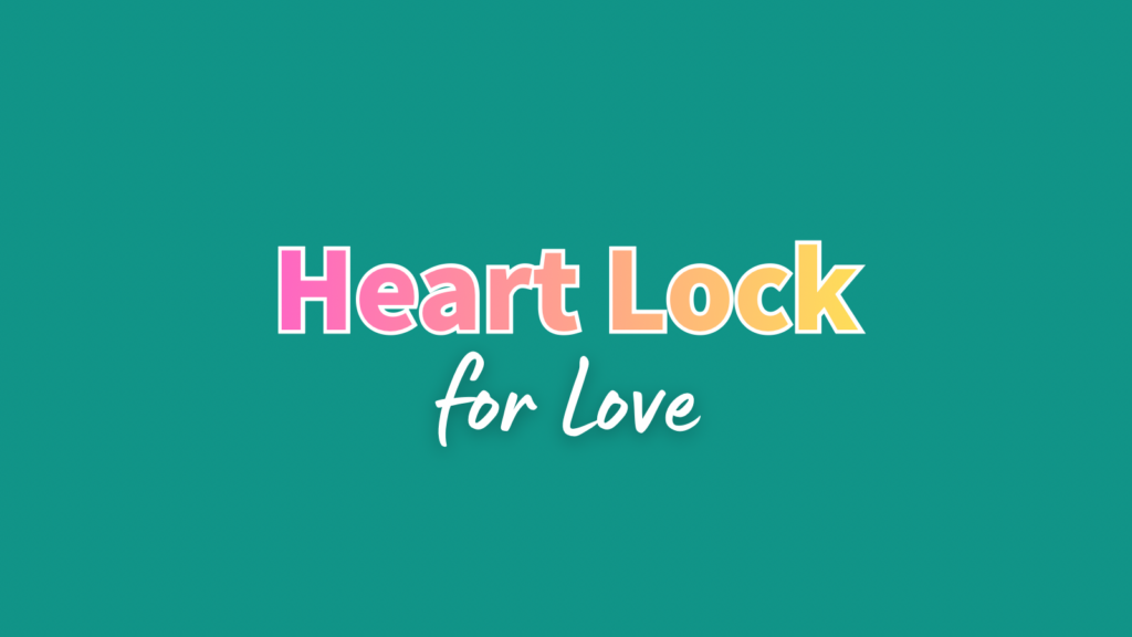 背景が緑色のハートロック・フォーラブ、ロゴ画像